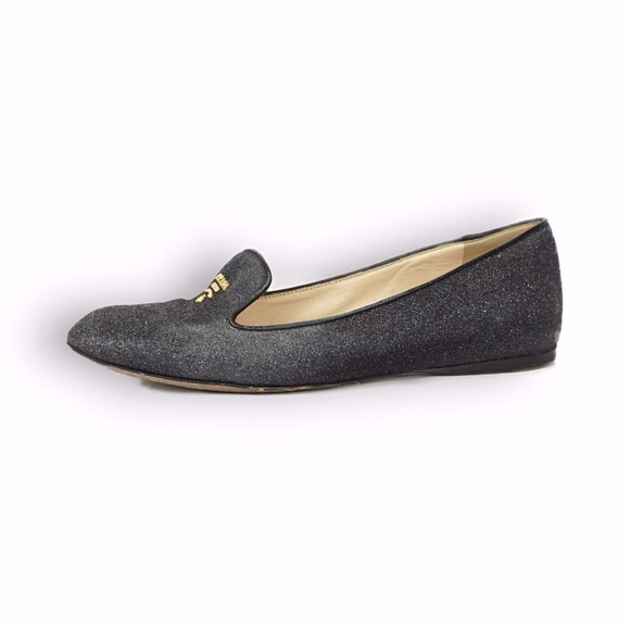 Prada Sparkly Loafers Size 34.5 - Picture 1 of 6